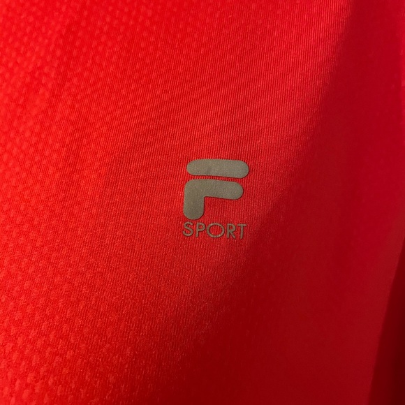 🌸🌸SALE! 4 for $20! MEN’S FILA SPORT DRI FIT BLACK & RED SHIRT SZ XXL - Picture 5 of 6